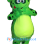 Interesting Green Alien Mascot Costume