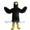 Furry Black Eagle Mascot Costume