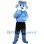 Serious Blue Tiger Mascot Costume