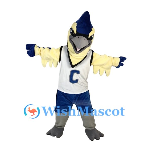 College Yellow Eagle Mascot Costume