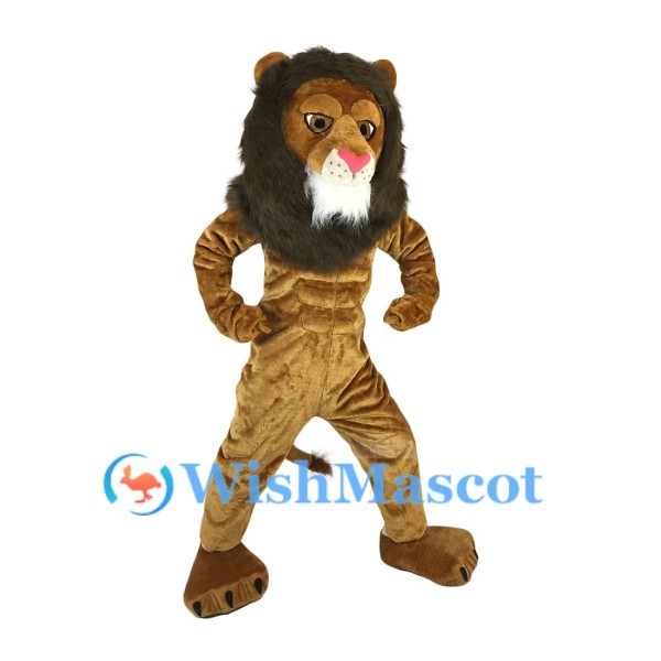 Muscle Lion Mascot Costume