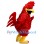Superb Red Rooster Mascot Costume