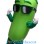 Cool Green Eggplant Mascot Costume