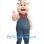 ‌Cartoon Pig Chef Mascot Costume