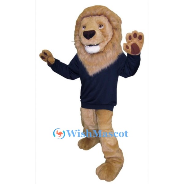 Friendly Adult Lion Mascot Costume