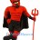 Muscular Red Devil Mascot Costume