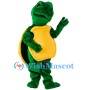 Friendly Green Turtle Mascot Costume