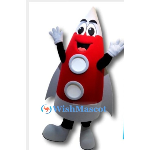 Red Rocket Mascot Costume