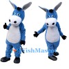 Cheerful Blue Donkey Mascot Costume