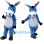 Cheerful Blue Donkey Mascot Costume