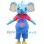Cute ‌Blue Elephant Mascot Costume