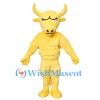 ‌Muscular Yellow Bull Mascot Costume