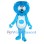 ‌Blue Plush Lion Mascot Costume