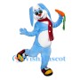 Blue Easter Bunny Mascot Costume