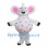 Pink-Dotted Elephant Mascot Costume