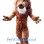 Happy Muscle Lion Mascot Costume
