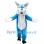Cartoon Blue Wolf Mascot Costume