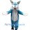 Cartoon Blue Wolf Mascot Costume