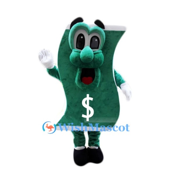 Green Dollar Mascot Costume