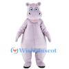 ‌Cute Gray Hippo Mascot Costume