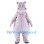 ‌Cute Gray Hippo Mascot Costume