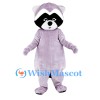Cute Gray Raccoon Mascot Costume