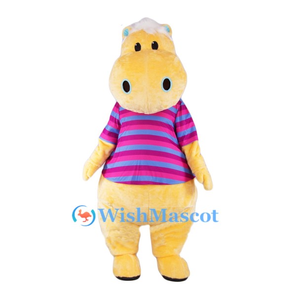 ‌Cute Plush Hippo Mascot Costume