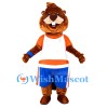 Sporty Plush Beaver Mascot Costume