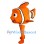 Orange Clownfish Mascot Costume