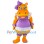 Purple-Dressed Hippo Mascot Costume