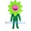 Bright Green Sunflower Mascot Costume