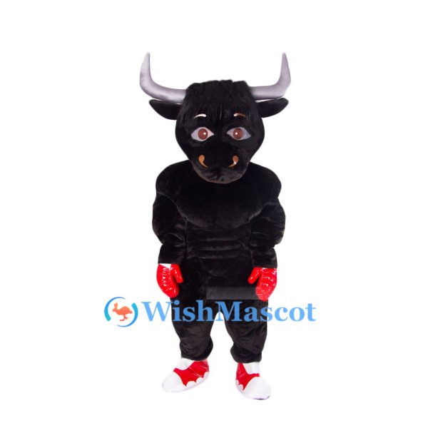 Power Black Bull Mascot Costume