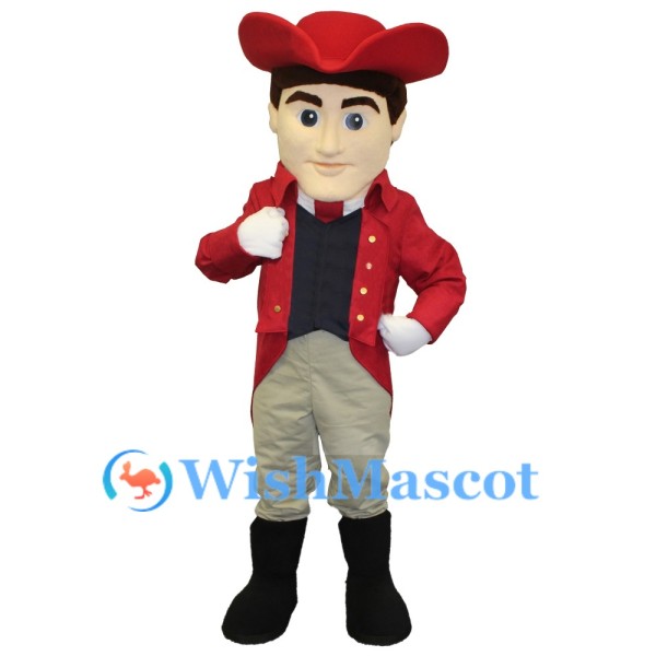 Red Patriot Mascot Costume