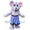 Cute Gray Mouse Mascot Costume