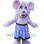 Cute Gray Mouse Mascot Costume