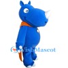 Super Blue Rhino Mascot Costume
