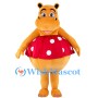 Cute Sphere Hippo Mascot Costume