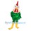 Cute Green Rooster Mascot Costume