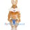 Muscular Brown Rabbit Mascot Costume