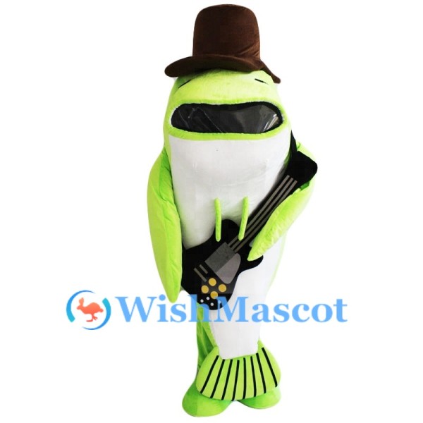 Rock Green Fish Mascot Costume