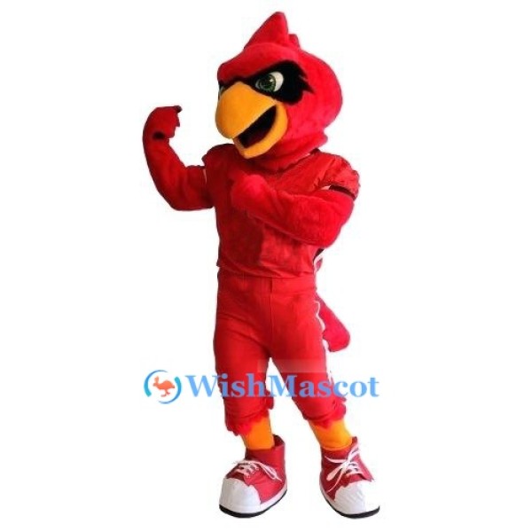Bold Red Cardinal Mascot Costume