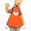 Orange Dress Giraffe Mascot Costume
