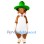 Hamster Mascot Costume with Green Hat