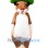 Hamster Mascot Costume with Green Hat