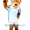 Football Brown Dog Mascot Costume