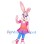 Pink Dance Rabbit Mascot Costume