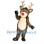 Fluffy Rudolph the Red-Nosed Reindeer Mascot Costume