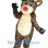 Fluffy Rudolph the Red-Nosed Reindeer Mascot Costume