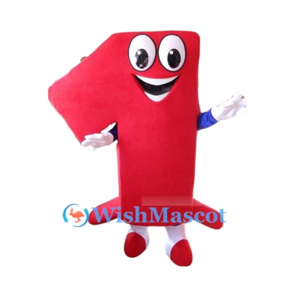 ‌Red Number One Mascot Costume