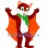 Soft Red Bat Mascot Costume